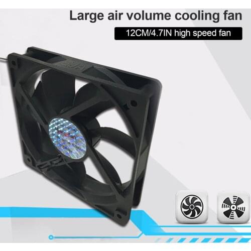 120mm PC Computer Case Fan Cooling Cooler 12V Graphic Card Bracket Cooling Fan 3000RPM 154.5CFM High Speed CFM Computer Cooler