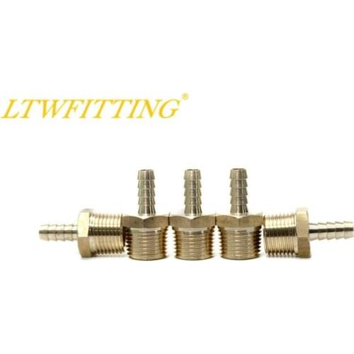 LTWFITTING Brass Barb Fitting Coupler /Connector 5/16" Hose ID x 1/2" Male NPT Fuel