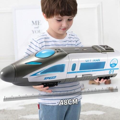 Modeltoy Car Kids Simulation Train Large-scale Receivable Track Car Toys Children Early Education Fun Inertial Car Model Toy