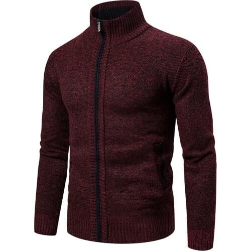 2021 NEW Mens Sweaters Autumn Winter Knitted Cardigan Fashion Casual Clothes Warm Fleece Sweaters Coats
