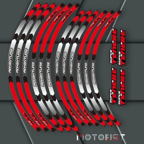 Motorcycle front and rear wheels Outer Rim Sticker Wheel Decals For yamaha XT1200Z ZE SUPER TENERE XT1200Z SUPER TENERE RAID