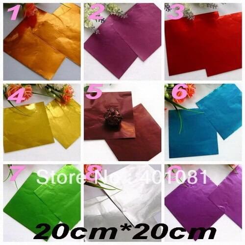 5000pcs 20cm*20cm tin foil paper for wrapping Chocolate drops or candies, free shipping