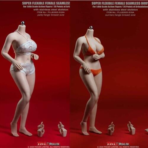 PLLB2020-S39A 38A TBLeague 1/6 Flexible Seamless Plump female body Suntan/Pale Skin with Head for Girl Woman Head