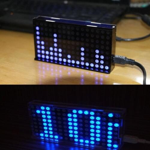 DYKB Profession LED dot matrix Music Spectrum Display Analyzer stereo Level Indicator rhythm VU METER Amplifier temperature