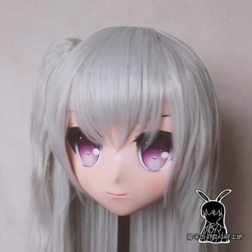 RB101)Handmade Female/Girl Resin Japanese Cartoon Character Anime Cosplay Kigurumi Mask Crossdress Transgender Doll Mask