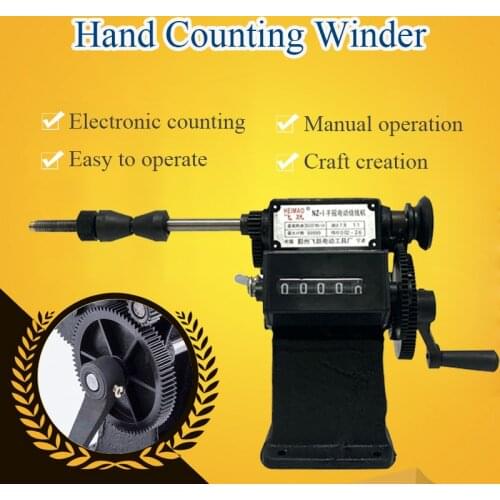 Manual Winding Machine Dual-purpose Hand Coil Counting Winding Machine Winder 0-9999 Count Range Winding