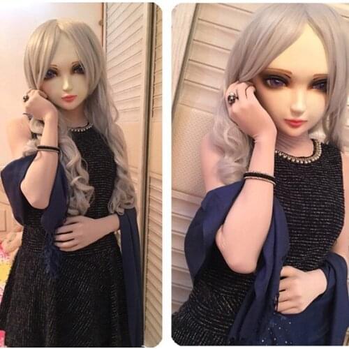 ZI-05) Gurglelove Female Sweet Girl Resin Half Head Kigurumi BJD Mask Cosplay Japanese Anime Role Lolita Mask Crossdress Doll