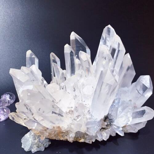 1PC Natural Crystal Cluster Raw Quartz White Reiki Healing Stones Crystal Point Specimen Home Decoration Raw Crystals Minerales