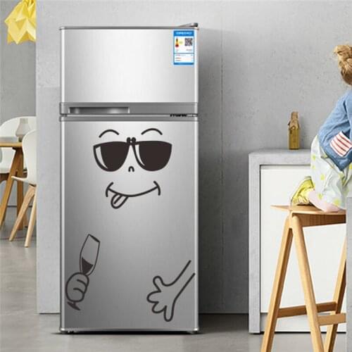 1PC Creative Cartoon Smiling Fridge Magnet Kitchen Refrigerator Wall Stickers Art Cute Smiley Wall Stickers Home Decoration