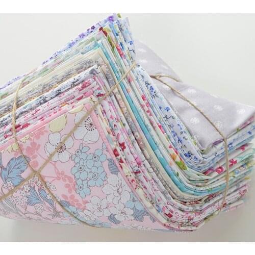 50pcs 20x20cm Cotton Fabric Flower Cartoon Cloth Sewing Quilting Fabrics for Patchwork Needlework DIY Handmade Material T1060