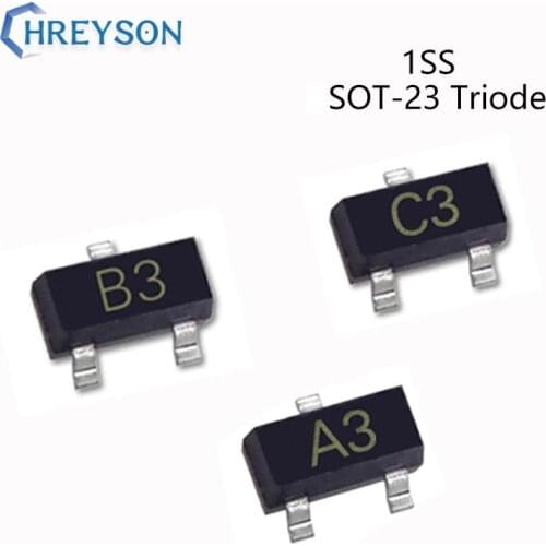 50Pcs SMD Switching Triode Transistor 1SS181 A3 1SS184 B3 1SS226 C3 85V 300mA SOT-23 Electronic Components IC Chips