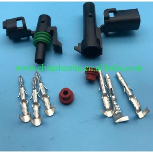 Free shipping DJ3011-2.5-11/21 CLEARANCE SALE For Delphi Weather Pack 1 Pin Weatherpack Kit 18-20 AWG 12v connector