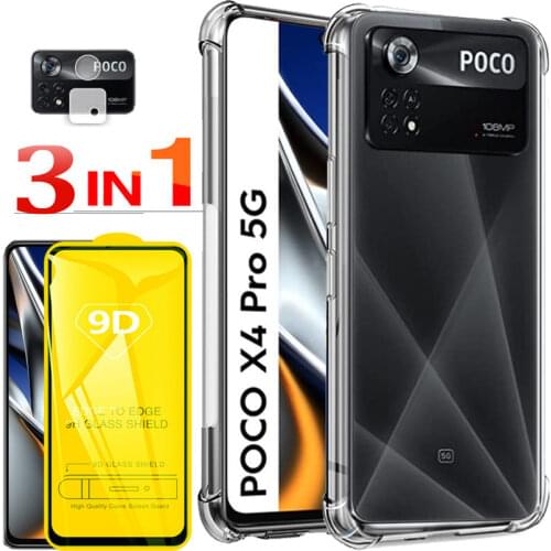 Cases On Xiaomi Poco M3 Case Silicone+Glass For Xiomi Poco M3 Pro 5g Shockproof Back Cover Xaomi Poko m3 Pocco M3 Pro Phone Case