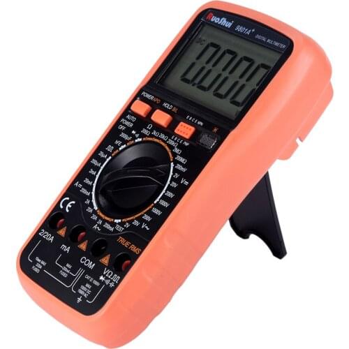 VC9801A Digital Multimeter Manual True RMS AC DC Resistance Capacitance Diod Transistor tester Electrical Multimeter
