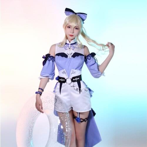 Genshin Impact Jean Swimsuit Sea Breeze Dream Cos Skirt Full Game Summer Female Anime Knight Chief Cosplay Costume Role Playing