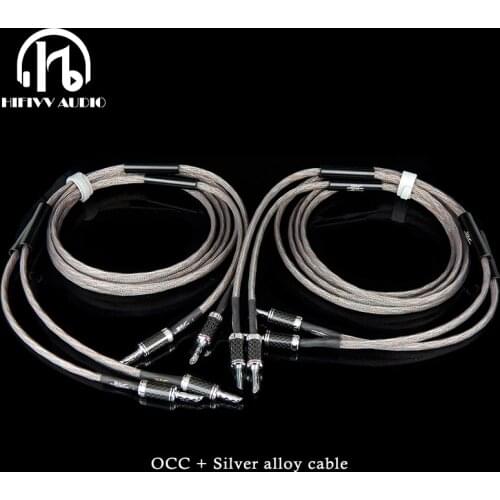 HI end amplifier Speaker cable of preamplifier Signal Cable SALIENT LINE KUDOS OCC and Gold silver alloy banana to banana plug