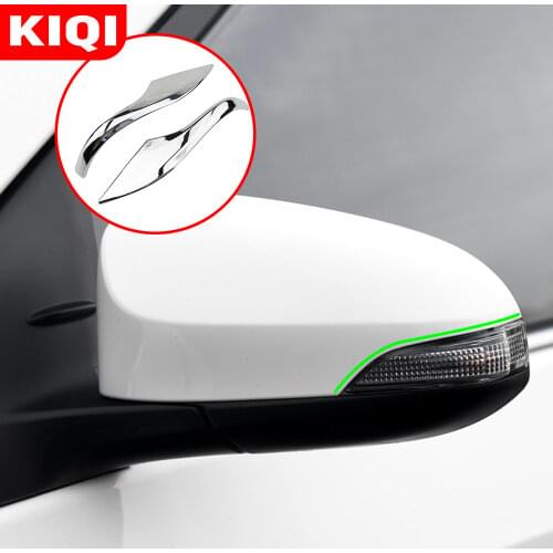 KIQI Chrome Car Side Door Rear View Mirror Cover Trim Garnish Molding Strip for Toyota CHR C-HR 2016 - 2020 Accessories