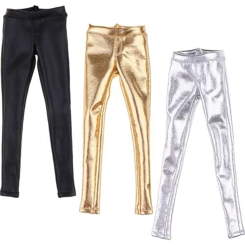 MagiDeal 1/6 Scale PU Leather Female Trousers Women Pants Clothes for 12 Inch Figures Doll Toy DIY Accessories