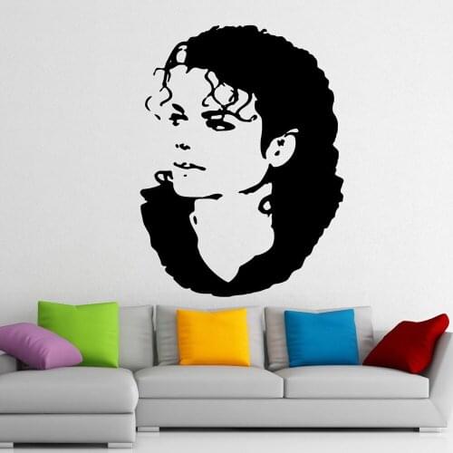 Michael Jackson Wall Stickers Vinyl Wall Decor Music Super Star Wall Decals Art Poster DIY Home Decor Boys Bedroom Murals A300
