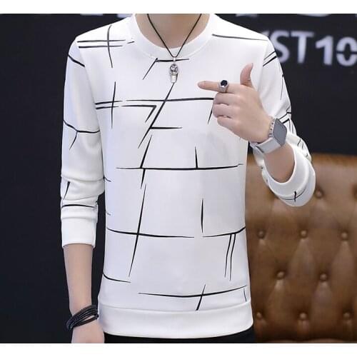 New Fashion Update fall male neck sleeved shirt plus sweater slim warm autumn clothing mens shirt