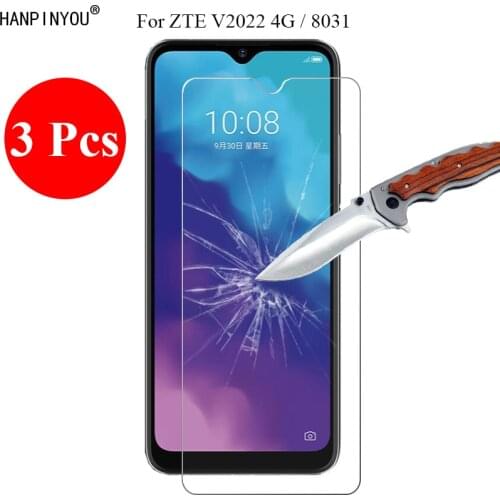3 Pcs/Lot New 9H 2.5D Tempered Glass Screen Protector For ZTE V2022 4G / 8031 6.82" Protective Film + Clean Tools