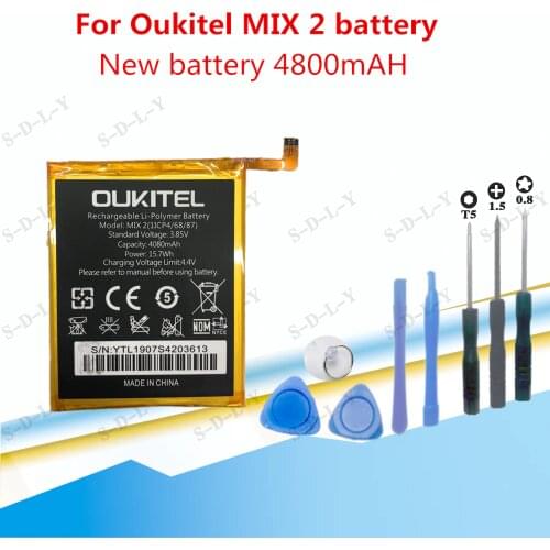 New High Quality 4080mAh OUKITEL MIX2 Battery for OukitelMIX 2 Mobile Phone +Tracking + Tools
