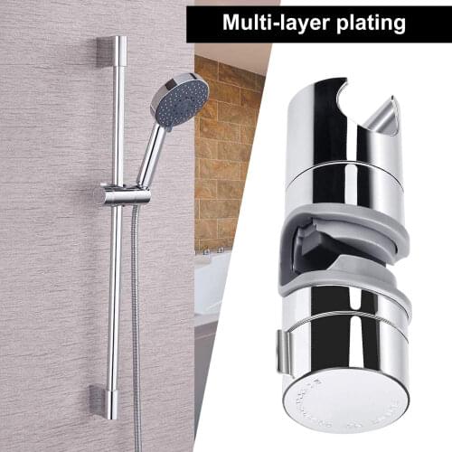 Shower Head Holders Replacement, Adjustable 18-25 mm Rail Head Bracket Holder for Slide Bar, Slider Clamp Bathroom Replacement