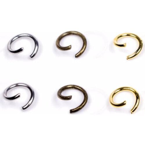 200pcs Jewelry Making Round Open Jump Rings 4mm 5mm 6mm 8mm Gold Silver Color Metal Iron Split Rings Connectors Findings For Diy