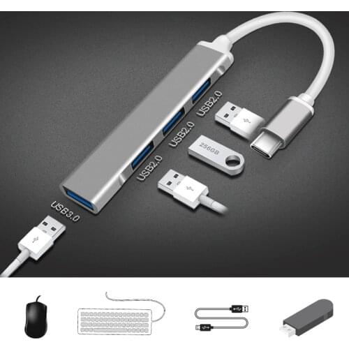 USB C HUB 3.0 3.1 Type-C Hub USB Adapter 5 Gbps Multi 4 Port Splitter for Lenovo Xiaomi Macbook Pro Air PC Computer Accessories