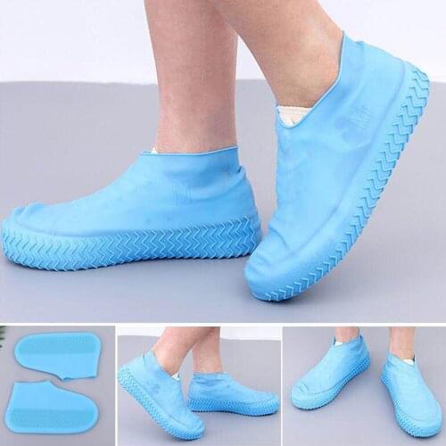 Waterproof Shoe Cover Silicone Unisex Shoes Protectors Rain Boots Anti-slip Bottom for Indoor Outdoor Rainy Days Reusable