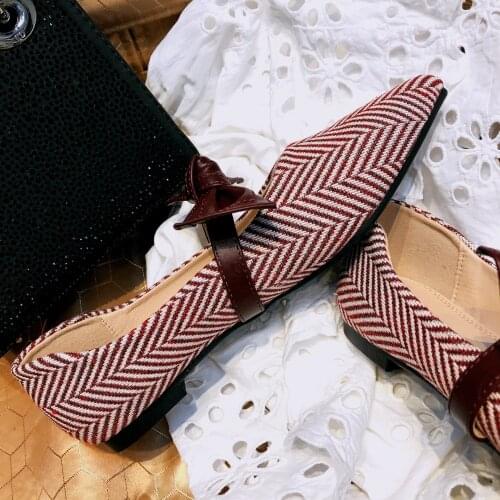 Womens Ballet Shoes Breathable Mary Jane Pointed Toe Shoes Bowknot Womens Soft Bottom Shoes For Women Flat Shoes 03