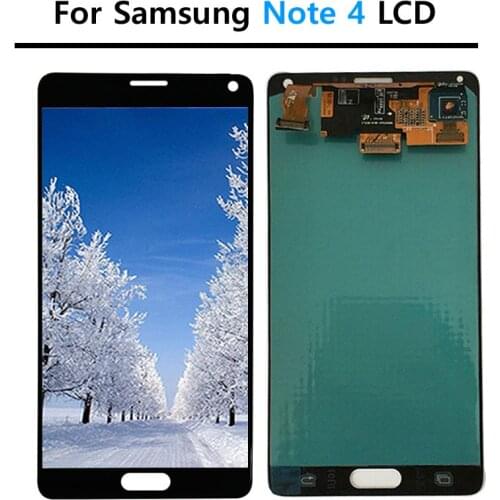 ORIGINAL With Burn Shadow LCDs for Samsung Galaxy Note 4 Note4 N910T N910A LCD Display Touch Screen Digitizer Assembly