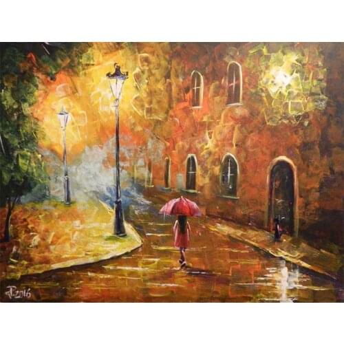 2021 Gold Collection Embroidery Wet Night Counted Cross Stitch Pattern with 100% Cotton Floss & Free Shipping for Wall Decor