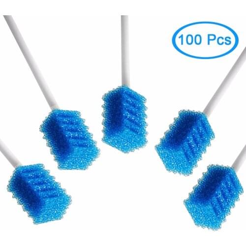 Spazzolini Monouso Dentista Cepillo De Diente Para Bebes Spazzolini Monouso Oral Swabs Oral Care Foam Cleaning Mouth Blue Swabs