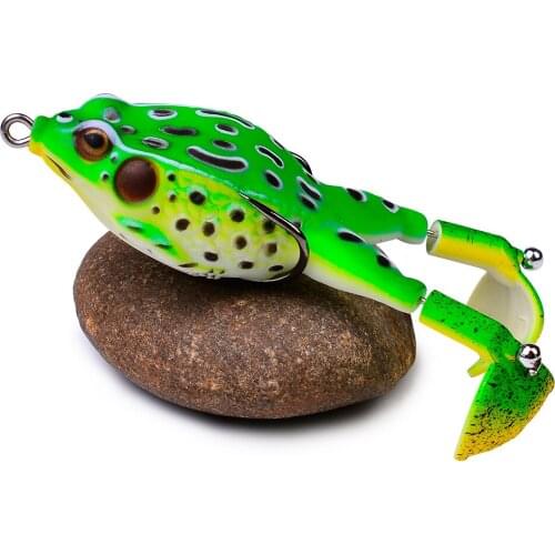 1PCS Minnow Fishing Lure Double Propeller Frog Soft Bait Silicone90mm/24g Artificial Crankbait Wobbler Jig Trolling Soft Lure