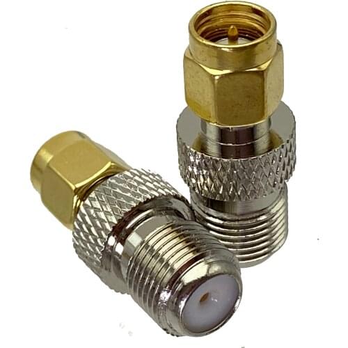 10pcs Conversion Adapter F TV female Jack to SMA male Plug RF coaxial connector for radio