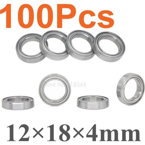 100pcs Ball Bearings 12x18x4mm For Traxxas Slash 4x4 Revo E-Revo HPI Associated Kyosho Axial RC Car Parts