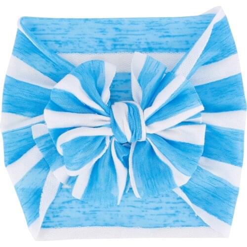 20PCS New Knotted Hair Band For Children Chiffon Stripe Design Headbands Bandanas Girls Hair Bands Hair Accessories New Arrival