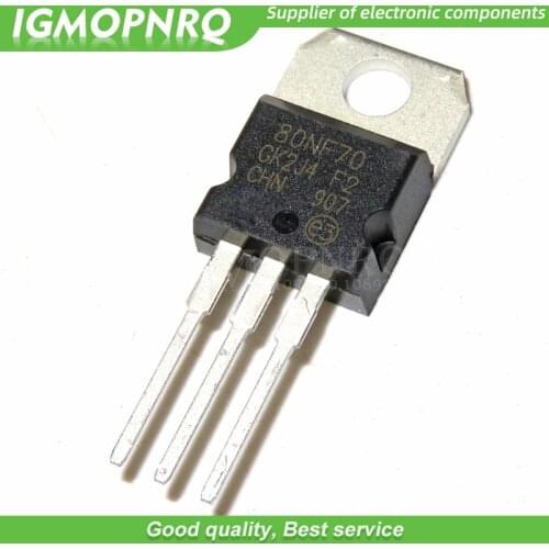 20PCS STP80NF70 80NF70 P80NF70 TO-220 80A 70V MOSFET N-Ch 68V 0.0082 Ohm new original