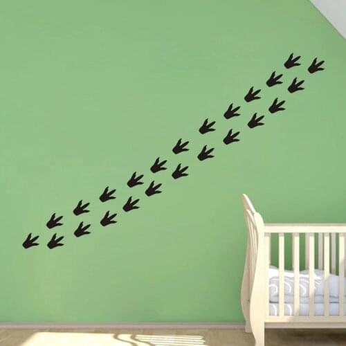 24 X Dinosaur Footprints Wall Stickers Children Nursery Kids Bedroom Decals Wall Art Home Decor