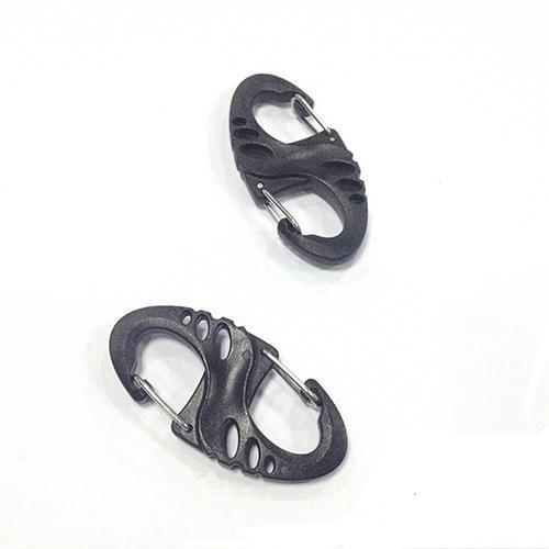 5 Pcs Portable Outdoor Climbing Hook S-Ring Carabiner Dual Buckle Mini Keychain new