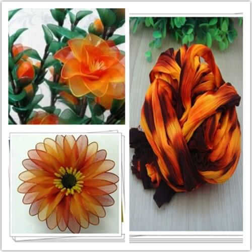 54 colors mix shipping or only one color ship double color stocking flowers/nylon flower /silk flower making/ DIY flowers craft