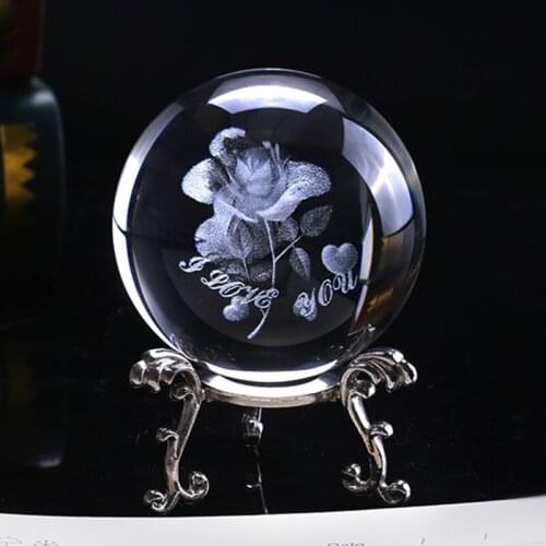 8 cm K9 Crystal Solar System Ball Laser Engraved All Type Miniatured 3D Earth Globe Home Decoration