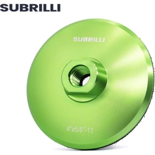 SUBRILLI 4" Aluminum Backer Pad Top Quality Backing Holder For Diamond Polishing Pad Hook & Loop Back Up Pad Polish Bonnet 100mm