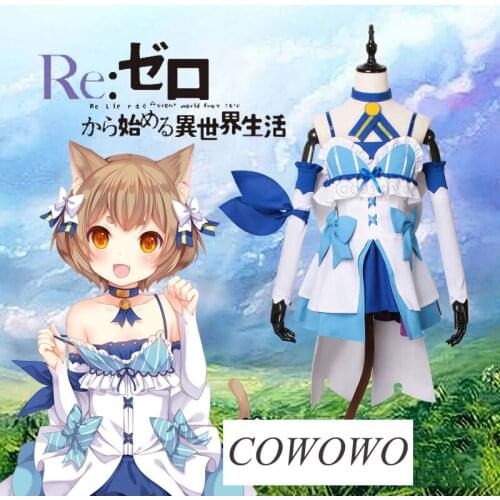 Anime! Re:Life in a different world from zero Felix Argyle Lovely Dress Sexy Uniform Cosplay Costume Custom Any Size Free Ship