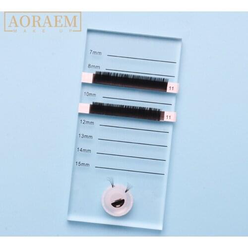 AORAEM False Eyelashes Holder with Tick Mark 2 in 1 Adhesive Glue Pallet For Eyelash Grafting Flowering Cup Stand Pad Lash Tool