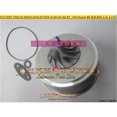 Free Ship Turbo Cartridge CHRA GT1749V 758219-5003S 758219 03G145702K 03G145702F For AUDI A4 A6 VW Passat B6 2004- BLB BRE 2.0L