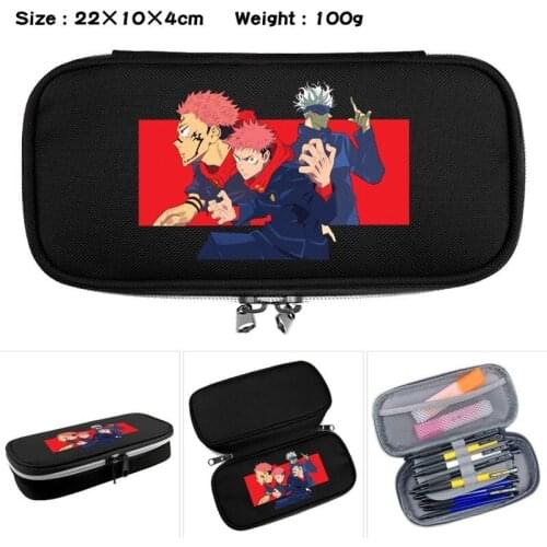 Anime Jujutsu Kaisen Cosplay Unisex Student Stationery Box Cartoon Pen Bag Cosmetic MakeUp Pencil Case Storage Fashion Gifts