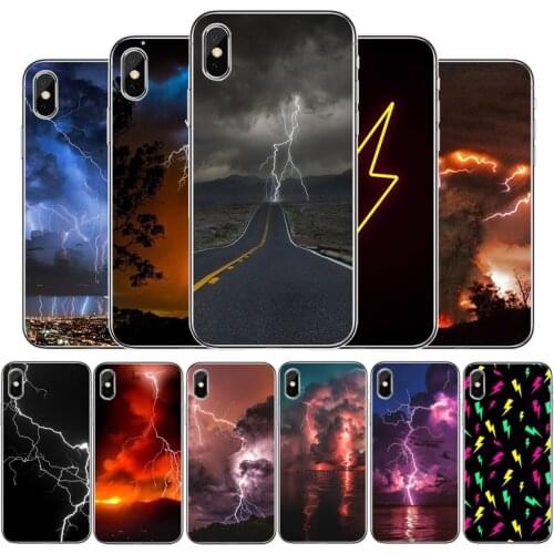 Lightning Cover Soft Silicone Phone Case For iPhone 5 5S 6 6plus 7 8 plus X XR XS Max 11 PRO Max SE 2020