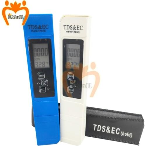 Digital Water Quality Tester TDS EC Meter Range 0-9990 Multifunctional Water Purity Monitor Temperature Meter TEMP PPM Tester